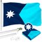 G128 Combo Pack: 6 Ft Aluminum Spinning Flagpole (Silver) & Minnesota New Version MN State Flag 3x5 Ft, ToughWeave Series Embroidered 210D Polyester | Pole with Flag Included